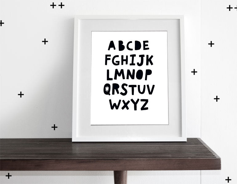 A B C - Modern Wall Art - Olli+Lime